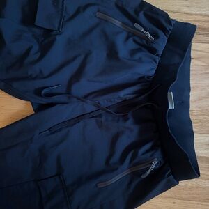 Libian Black Jogger Pants with Drawstring